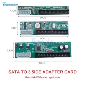 Convertisseur de carte adaptateur adaptateur adaptateur disque dur SATA vers interface 3,5 pouces IDE 40 broches - Photo 1/10