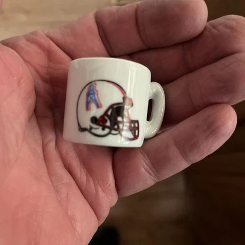 Vintage NFL Mini Coffee Cup Mug Houston Oilers  1.25" Collectible Miniature Cover