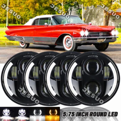 For Buick Electra Wildcat 5.75" 5-3/4" inch LED Headlights-Hi/Lo Beam DOT 4pcs - Image 1 of 4