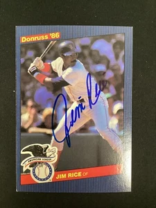 Jim Rice Signed 1986 Donruss Action All Star #16 Baseball Card Autograph TPG - Picture 1 of 2