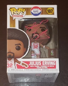 JULIUS ERVING ""NEW YORK NETS"" HOF 1993 NBA ABA FIRMADO FUNKO POP *CERTIFICADO DE AUTENTICIDAD *PRUEBA 1 - Imagen 1 de 3