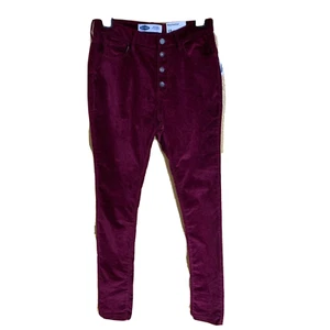 OLD NAVY~Girls Velveteen 'Rockstar' super skinny pants button front New w/tag 18 - Picture 1 of 9