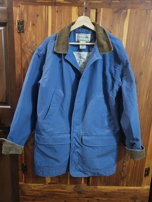 Abrigo de colección LL Bean Chore chaqueta de granero para hombre forrado medio franela pana Foto 1 de 4