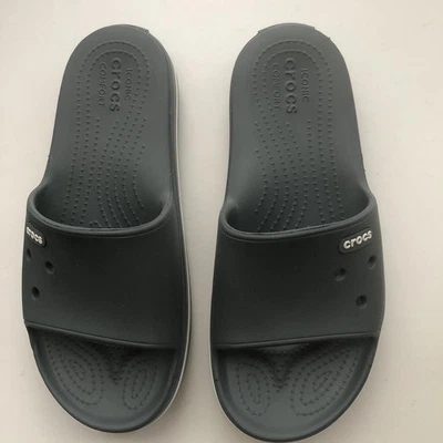 Crocs Crocband Slides Unisex Mujer 6 Hombre 4 Gris Icónico Comodidad Foto 1 de 4