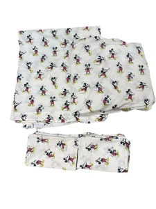 POTTERY BARN KIDS Disney Mickey Mouse Twin  Fitted/Flat Sheets Pillow Cases - Picture 1 of 9