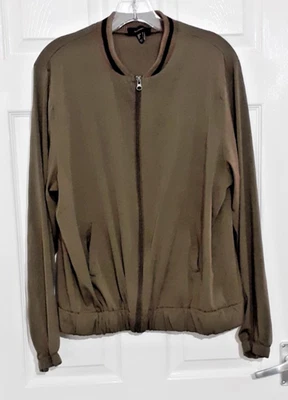 Atmosphere Zip Jacket Size 20 Khaki Lightweight Pit to Pit 22" Long Sleeves - Image 1 of 4