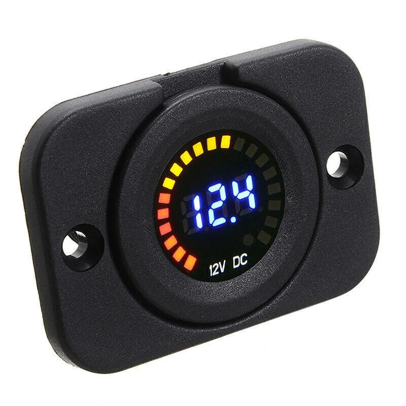 12V DC Auto 3-Farbe LED Panel Digital Voltage Voltmeter Voltanzeige Batterie DE - Bild 1 von 4