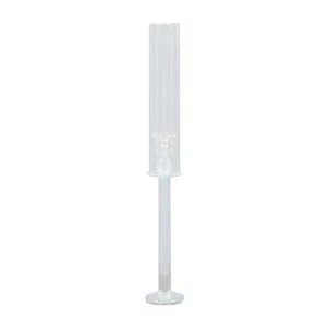 2 Clear 22" Crystal Hurricane Taper Candle Holders Cylinder Glass Shades Party - Picture 1 of 9