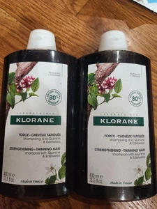 LOT OF 2 X Klorane Strengthening Shampoo THINNING HAIR - 400ml - Picture 1 of 4