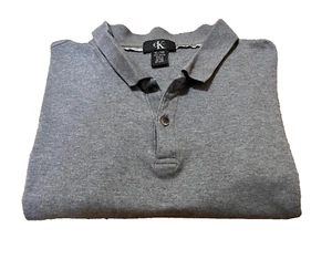 Calvin Klein Men's Lifestyle 100% Cotton Super Soft Polo Shirt Gray Size XL NWOT - Picture 1 of 11
