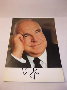 m AK Autogrammkarte Groß - Foto mit Original Autogramm Helmut Kohl handsigniert - Picture 1 of 1