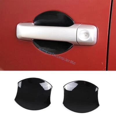 Cubierta de cuenco de puerta lateral exterior negro brillante para Toyota FJ Cruiser 2007-2013 2014 Foto 1 de 4