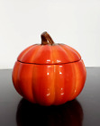 Vintage FTD Fall Halloween Thanksgiving Harvest Pumpkin Ceramic Cookie Candy Jar