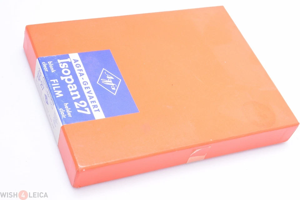 ✅ AGFA GEVAERT ISOPAN 27 400 ASA UNUSED SEALED CUT FILM 12X16.5CM FEB. 1070* - Image 1 of 3