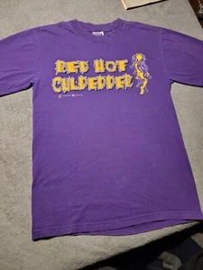 Vintage Daunte Culpepper Minnesota Vikings T Shirt Mens Medium Red Hot 2000 NFL - Picture 1 of 7