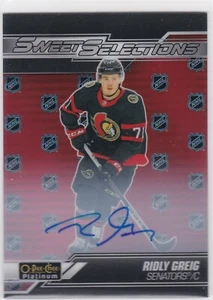 2023-24 OPC Platinum Sweet Selections Auto #SS-14 Ridly Greig RC Rookie Card - Picture 1 of 2