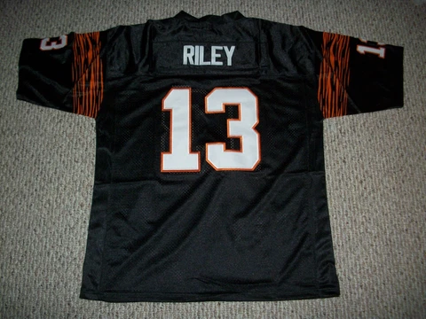 KEN RILEY Unsigned Custom 80s Black Cincinnati Sewn  Football Jersey Sizes S-3XL Cover