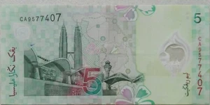 RM5 Zeti Polymer First Prefix Note (12th Series) CA 9577407 - Picture 1 of 2