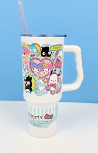 Hello Kitty & Friends Stainless Steel 40 oz Tumbler w/ Handle Sanrio NEW - Picture 1 of 11