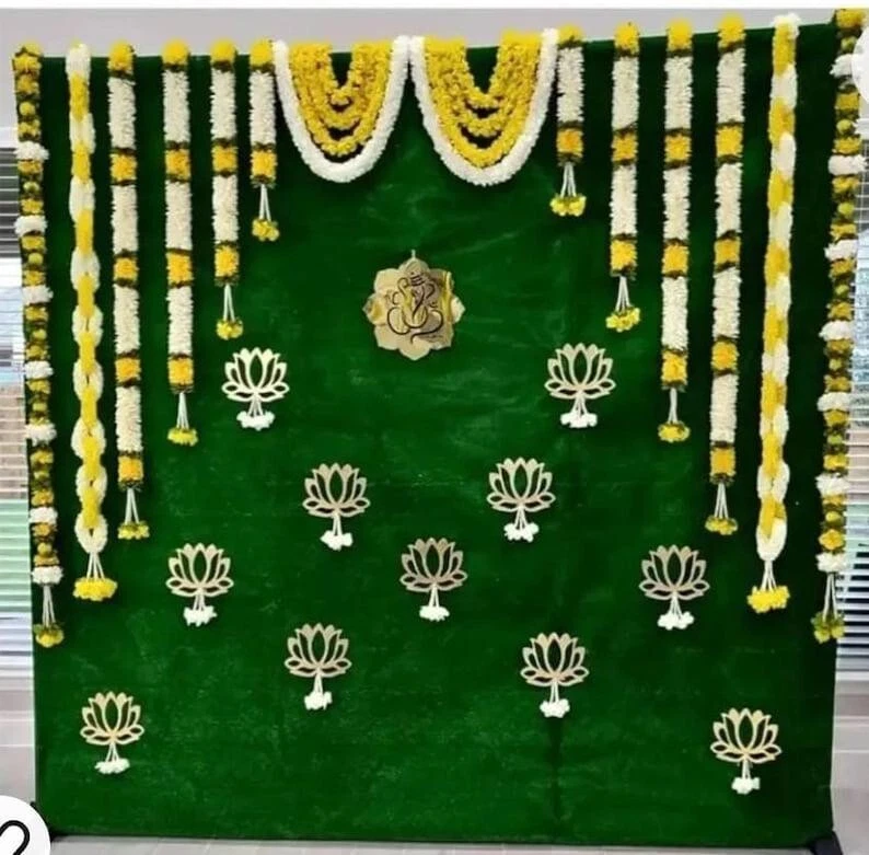 Traditional Ganesh housewarming backdrop set - Изображение 1 из 1