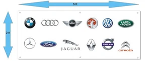 LOGOTIPOS DE AUTOMÓVILES - Taller, Garaje, Banner de PVC 7 pies x 3 pies + DISEÑO + ENTREGA  - Imagen 1 de 1