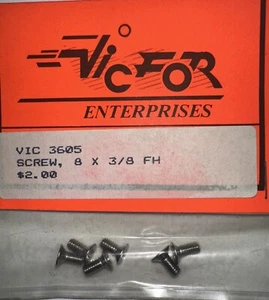 Vic For Enterprises Schraube 8 x 3/8 FH (6) RC Pan Car Neu Oldtimer 3605 - Bild 1 von 10