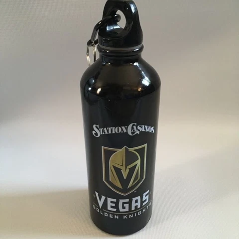 Vegas Golden Knights Hockey NHL Station Casinos Aluminum Water Bottle 20oz New Cover