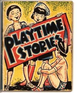 PLAYTIME STORIES, Kiddyprint book, Miniature bomb shelter size author Kerr - Picture 1 of 6