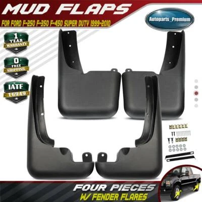 4x Protector contra salpicaduras para Ford F-250 F-350 F450 F-550 Super Duty 99-10 con llamarada de guardabarros Foto 1 de 4