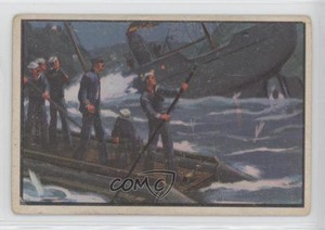 1954 Bowman US Navy Victories Blue Back Hobson Sinks Ship #40 z6d