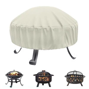 Fire Pit Cover Round 34 Inch - Outdoor Firepit Cover Heavy Duty & Waterproof ... - Picture 1 of 7