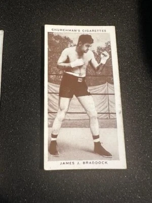 1938 W.A. & A.C. Churchman Boxing Personalities Boxing #6 James J. Braddock EX - Image 1 of 3