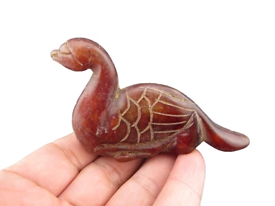 Китай, старый нефрит, культура Хуншань, коллекционные предметы, редкий лебедь, подвеска B(908) - Изображение 1 из 4