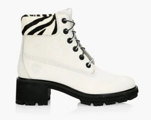 Timberland Kinsley 6” WP Bota Para Mujer Talla 8.5 Blanco Negro Informal Moda Bota - Imagen 1 de 9