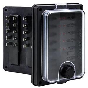 12V - 32V DC 250A 10 Way Waterproof Fuse Box Block for Automotive Auto Boat - Foto 1 di 9