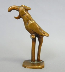 Antique Bronze Bird Cockatoo Figural Bottle Cap Opener Art Deco - Picture 1 of 3