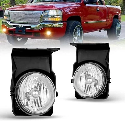 For 2005-2007 GMC Sierra 1500 2500 3500 Fog Lights Bumper Driving Lamps Pair Foto 1 de 4