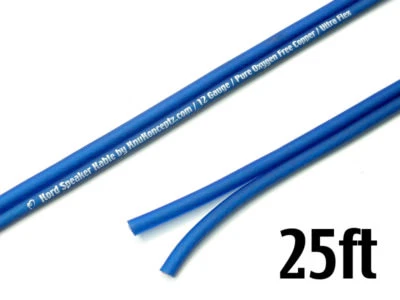 KnuKonceptz Kord Speaker Wire Ultra Flex Blue OFC 14 Gauge Cable 25'