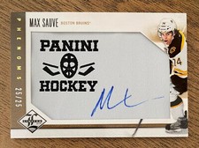 2012-13 Panini Limited Phenoms Patch Car #221 - Max Sauve /25 (Bruins)