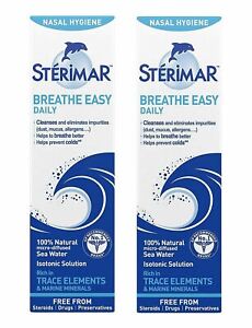 2x Sterimar Breathe Easy Daily Nasal Spray100% Natural Sea Water Based Isotonic 