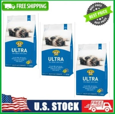 3 Pack Dr. Elsey's Ultra Unscented Cat Litter, 35 lb. Bag, Easy-Carry handle - Image 1 of 4