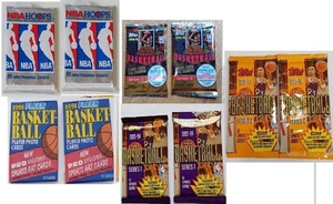 10x NBA TOPPS FLEER 91 94 95 Series 2 BASKETBALL Sealed Wax Booster Pack PSA - Picture 1 of 1