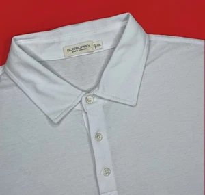 Suitsupply Pure Cotton Short Sleeve Polo Mens Large (by measurement) White READ - Picture 1 of 7