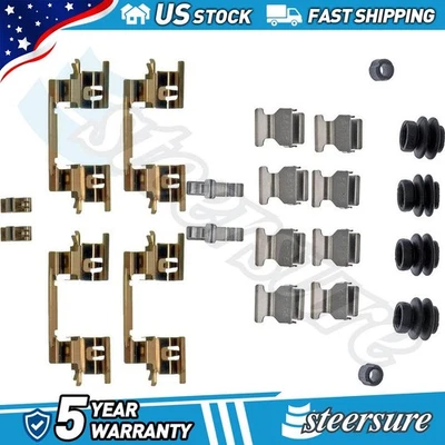 Kit de ferragens de freio a disco dianteiro traseiro compatível com Toyota Avalon 2005-2005 - Imagem 1 de 4