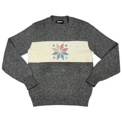 Suéter Vintage Mujer Mediano Fair Isle Lana Y2K Años 90 Gris Preppy Pullover EE. UU. Foto 1 de 4