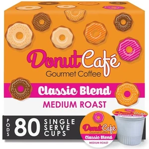 Donut Café - Coffee Gourmet Pods, Blend, Medium Roast – Non-gmo, Gluten Free – C - Picture 1 of 7