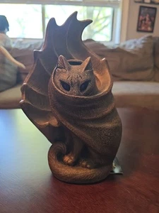 Windstone Editions Pena Grimalkin Cat Gargoyle Candle Holder Rare 2001 New NOS - Picture 1 of 9