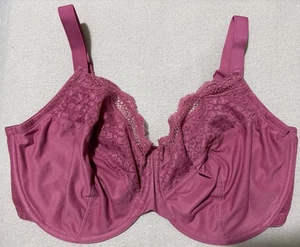 M&S FABULOUS UNDERWIRED NON PADDED FULL CUP Bra With LACE In PINK Size 44G - Picture 1 of 6