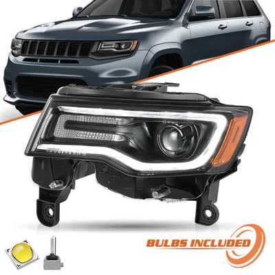 Xenon Black Headlight Assembly For 2017-2021 Jeep Grand Cherokee  Driver Left - Image 1 of 4