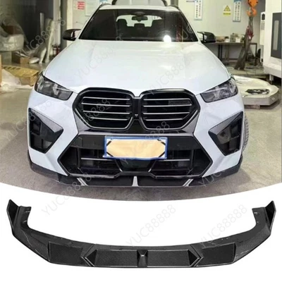 Labio de alerón de parachoques delantero de carbono real para BMW F95 X5M/F96 X6M 2024-2026  Foto 1 de 4